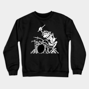 Crazy Drummer Cartoon Illustration Crewneck Sweatshirt